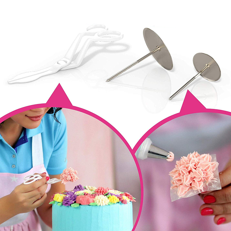 BL 164 Pcs/set Baking Decor Kit Home Cake Decoration DIY Tools Cream Spatula Turntable Decorators