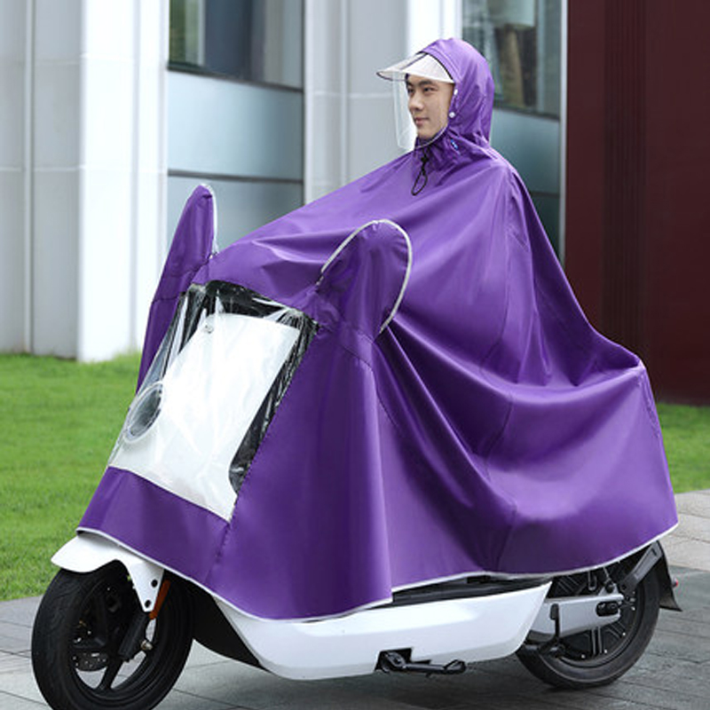 BL Electric Bicycle Raincoat Motorcycle Raincoat Single Men Women Riding Waterproof Bike Raincoat