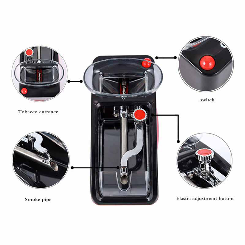 BL Electric Automatic Cigarette Injector Rolling Machine Tobacco Maker DIY Cigarette Roller Machine