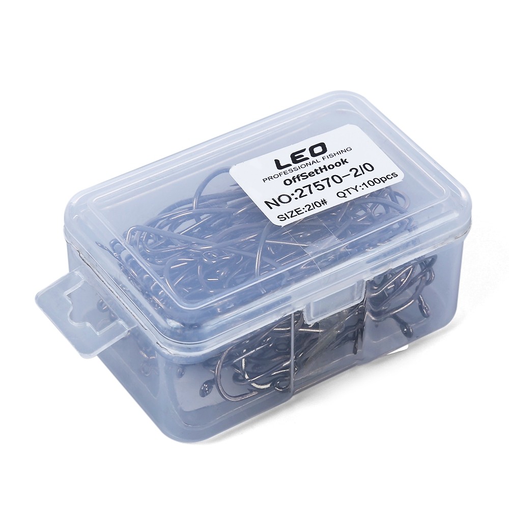 LEO 27570 100pcs / Lot Crank Fishing Hook High Carbon Steel Worm Sharp Barbed Fish Tackle