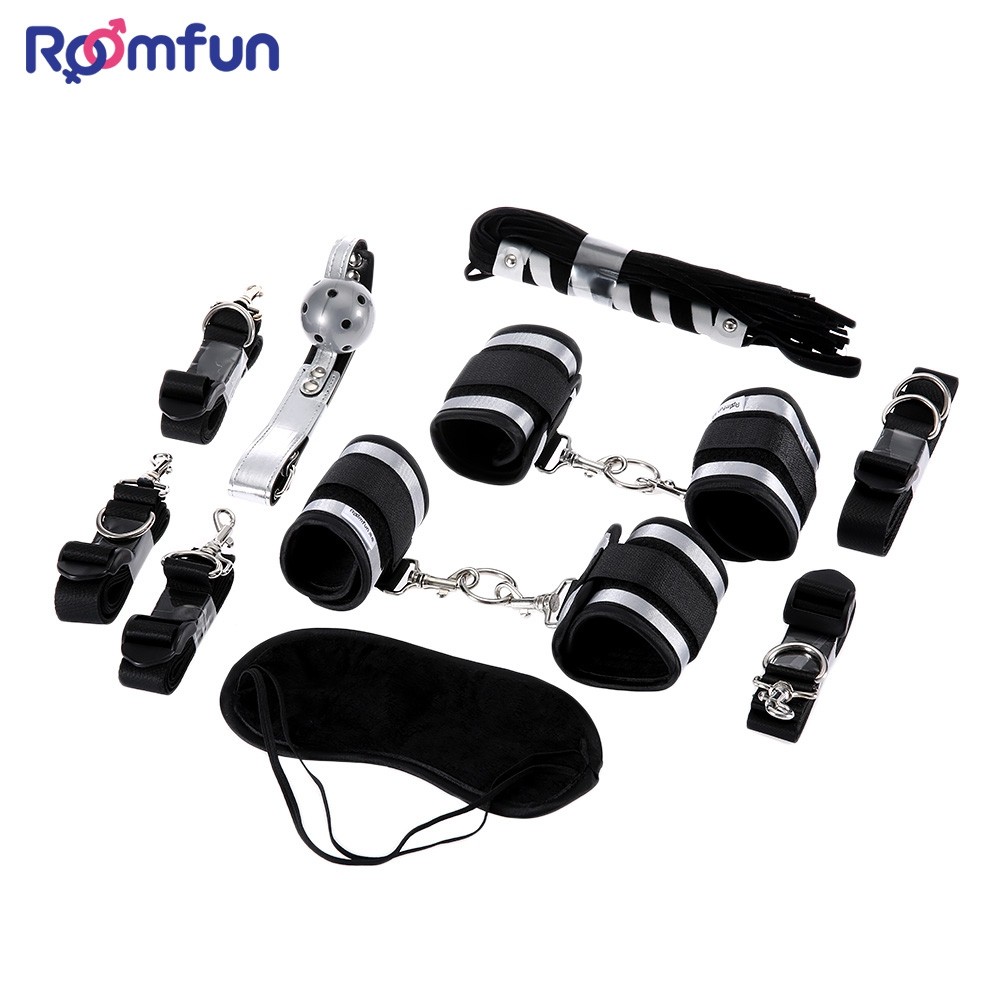 ROOMFUN 5 in 1 Bedroom Restraint Kit Cuffs Whip SM Product for Adult view 3