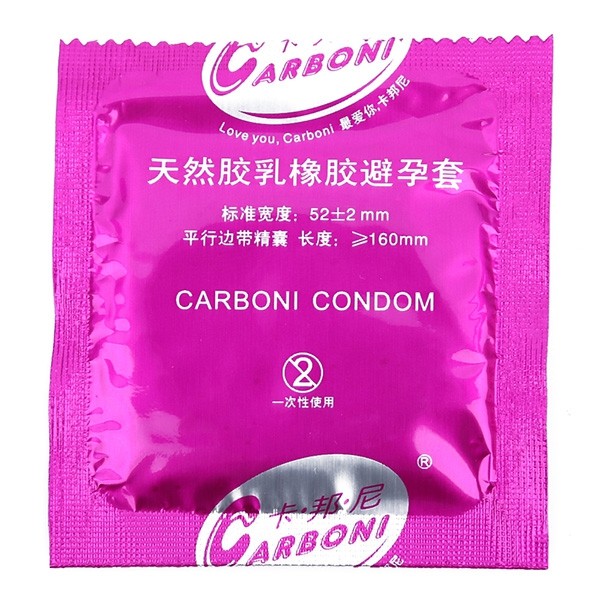 CARBONI Condoms 3pcs Play Particles Lubricant Banana Taste Prevent Pregnancy for Couples view 4