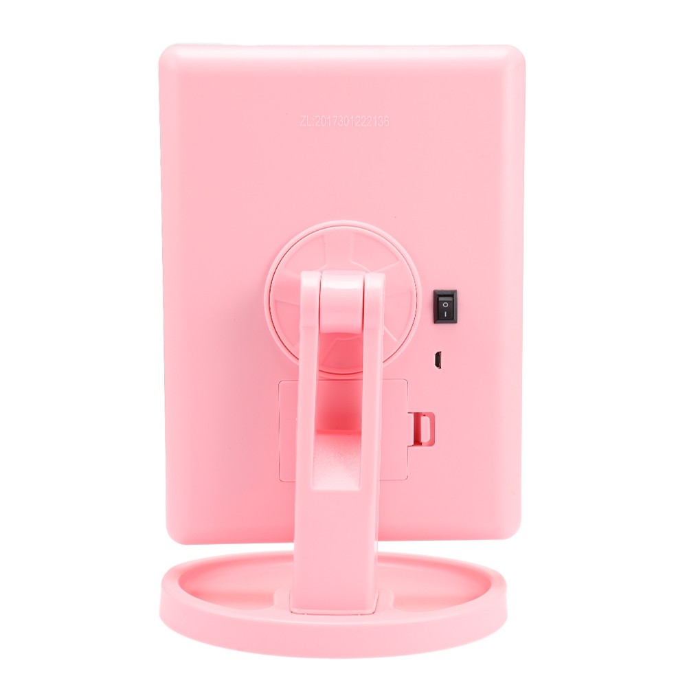 Touch Screen LED Desktop Makeup Mirror with Round Base Plate