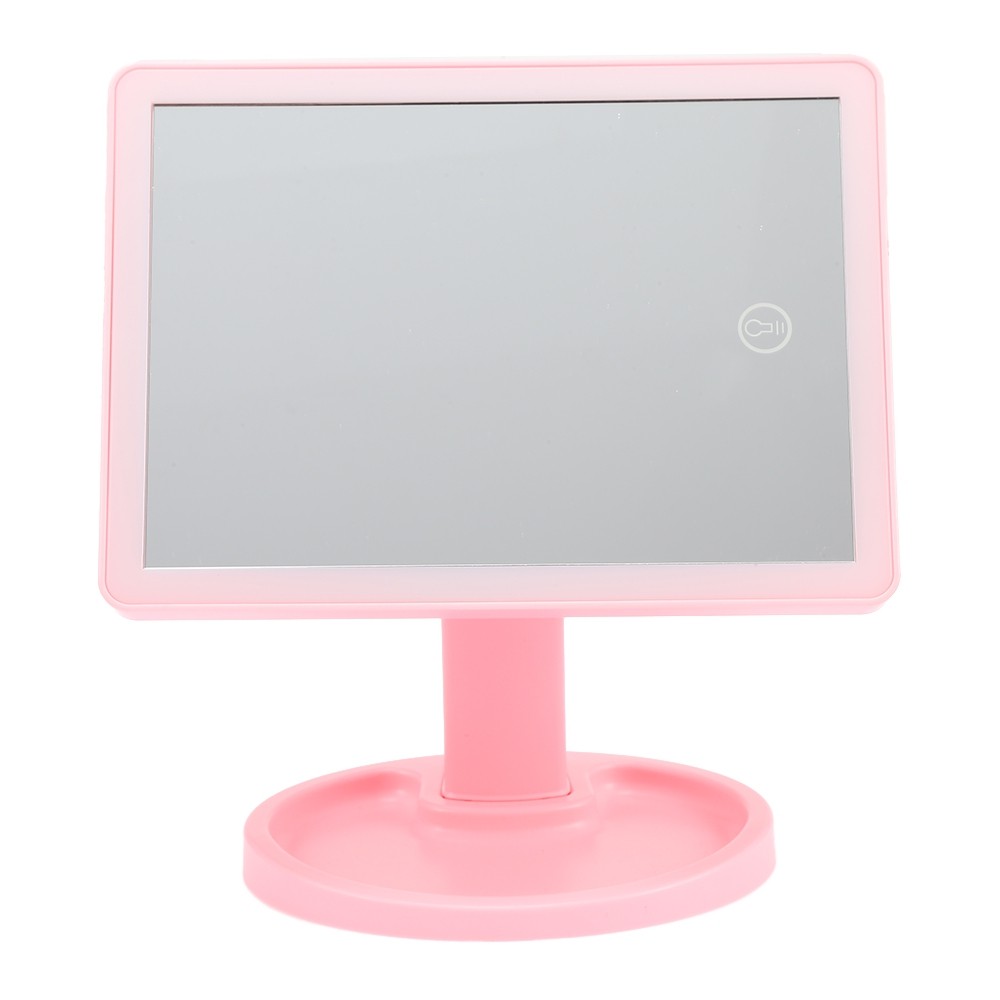 Touch Screen LED Desktop Makeup Mirror with Round Base Plate
