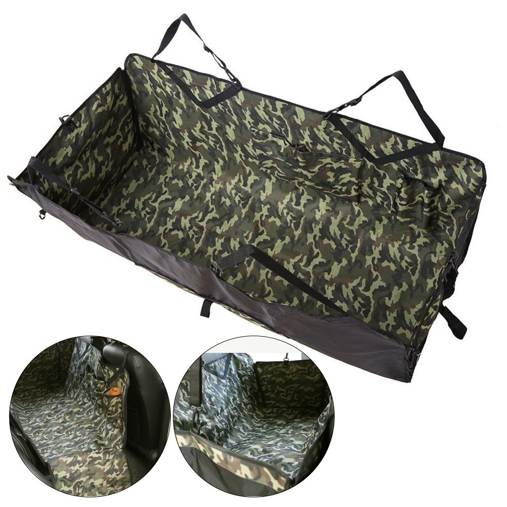 Collapsible Waterproof Camouflage Pattern Oxford Fabric Pet Protector Rear Back Seat Cover Cars Mat