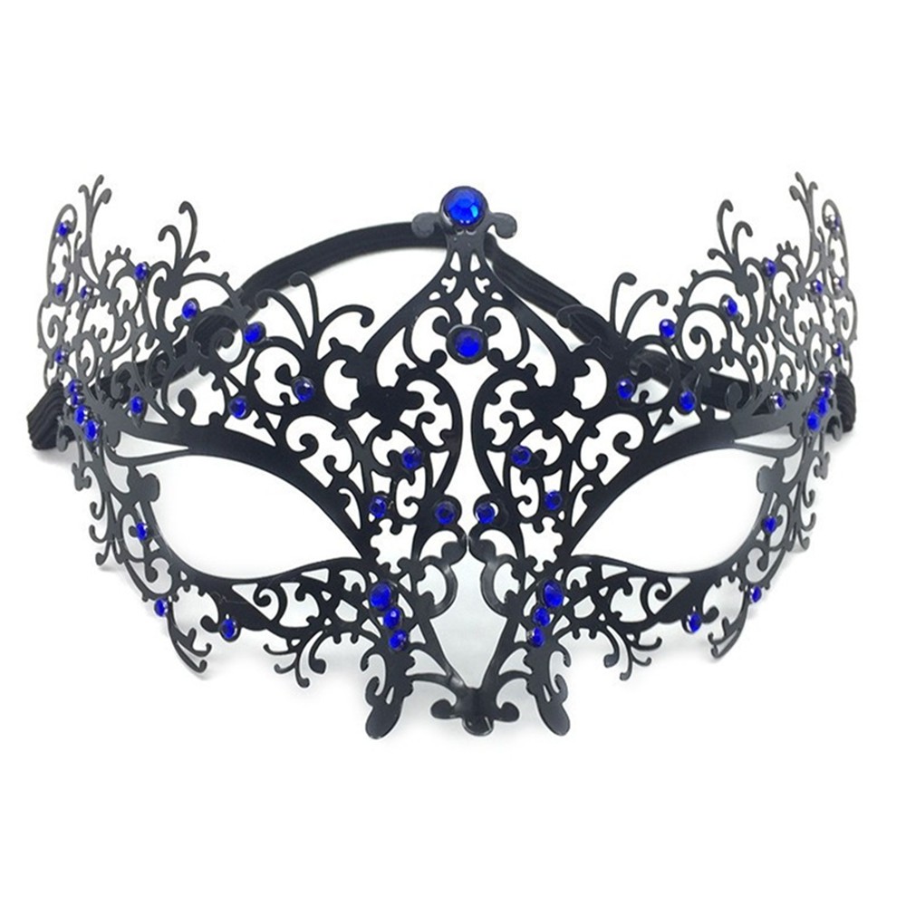 Halloween Masquerade for beauty Women Metal Mask Shiny Rhinestone fashion Mask