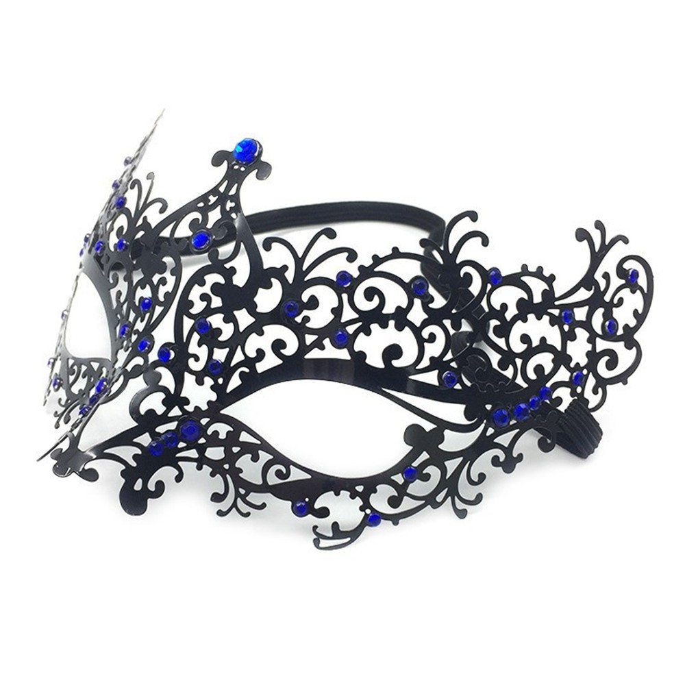 Halloween Masquerade for beauty Women Metal Mask Shiny Rhinestone fashion Mask
