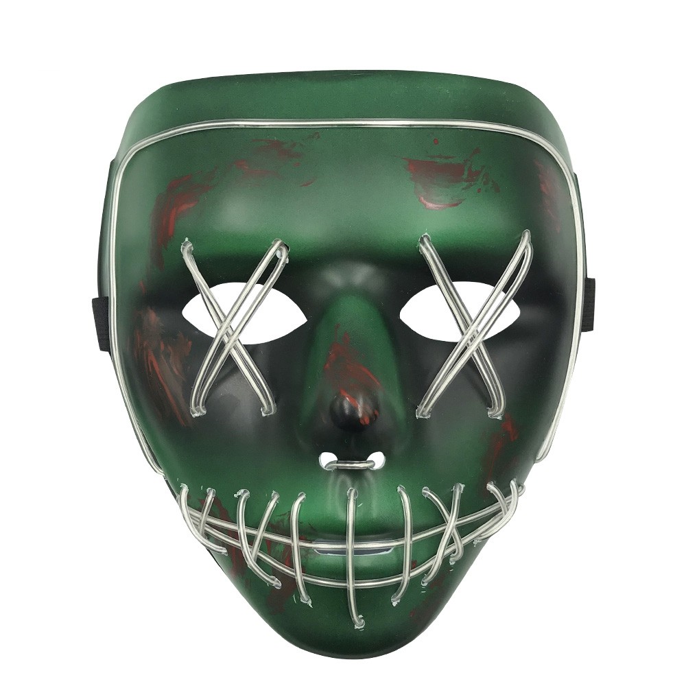 BRELONG Halloween Mask Creative Horror EL Cold Light Fashion Make-up Party