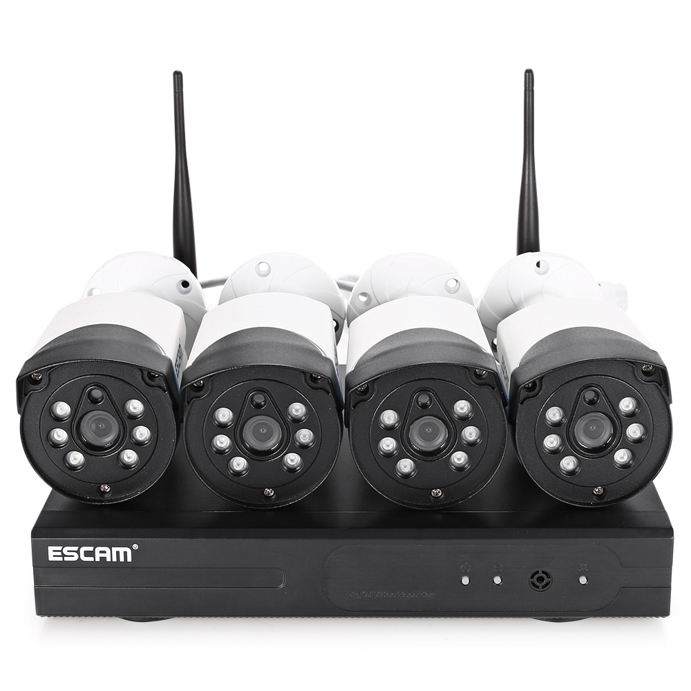 ESCAM WNK804 Wireless HD NVR Kit with Eight 720P Cameras Night Vision