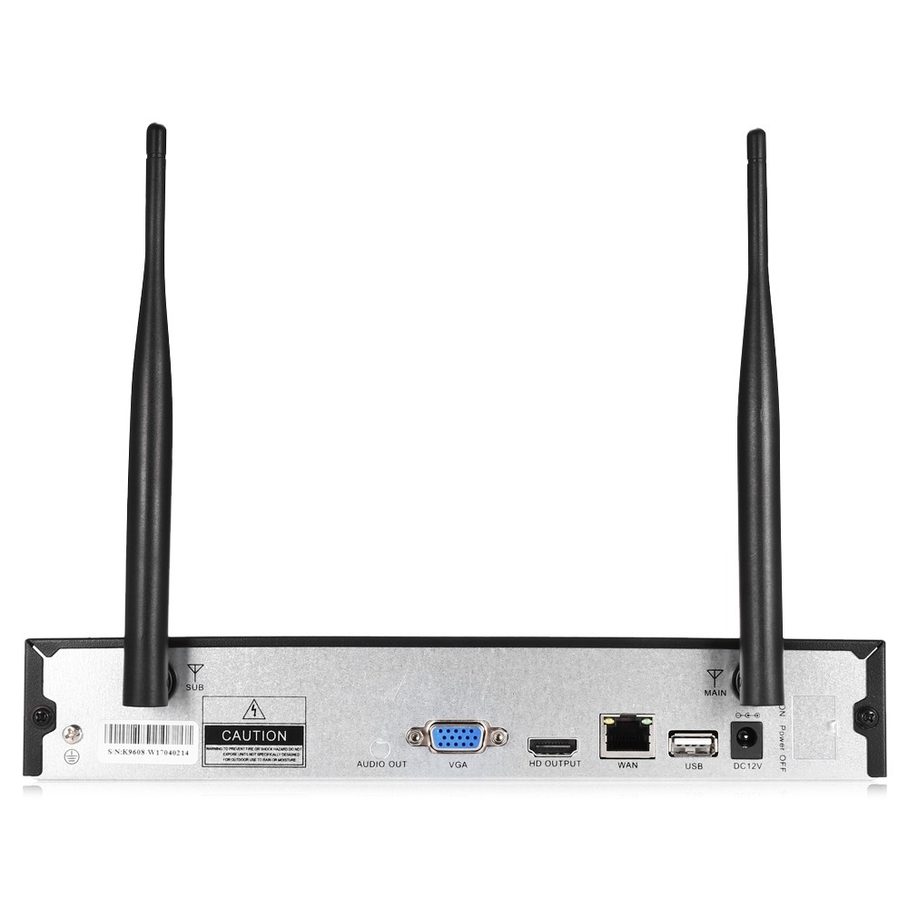 ESCAM WNK804 Wireless HD NVR Kit with Eight 720P Cameras Night Vision