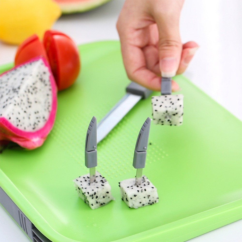 Multi-functional Household Cutting Board Drain Chopping Block with Knives and Forks
