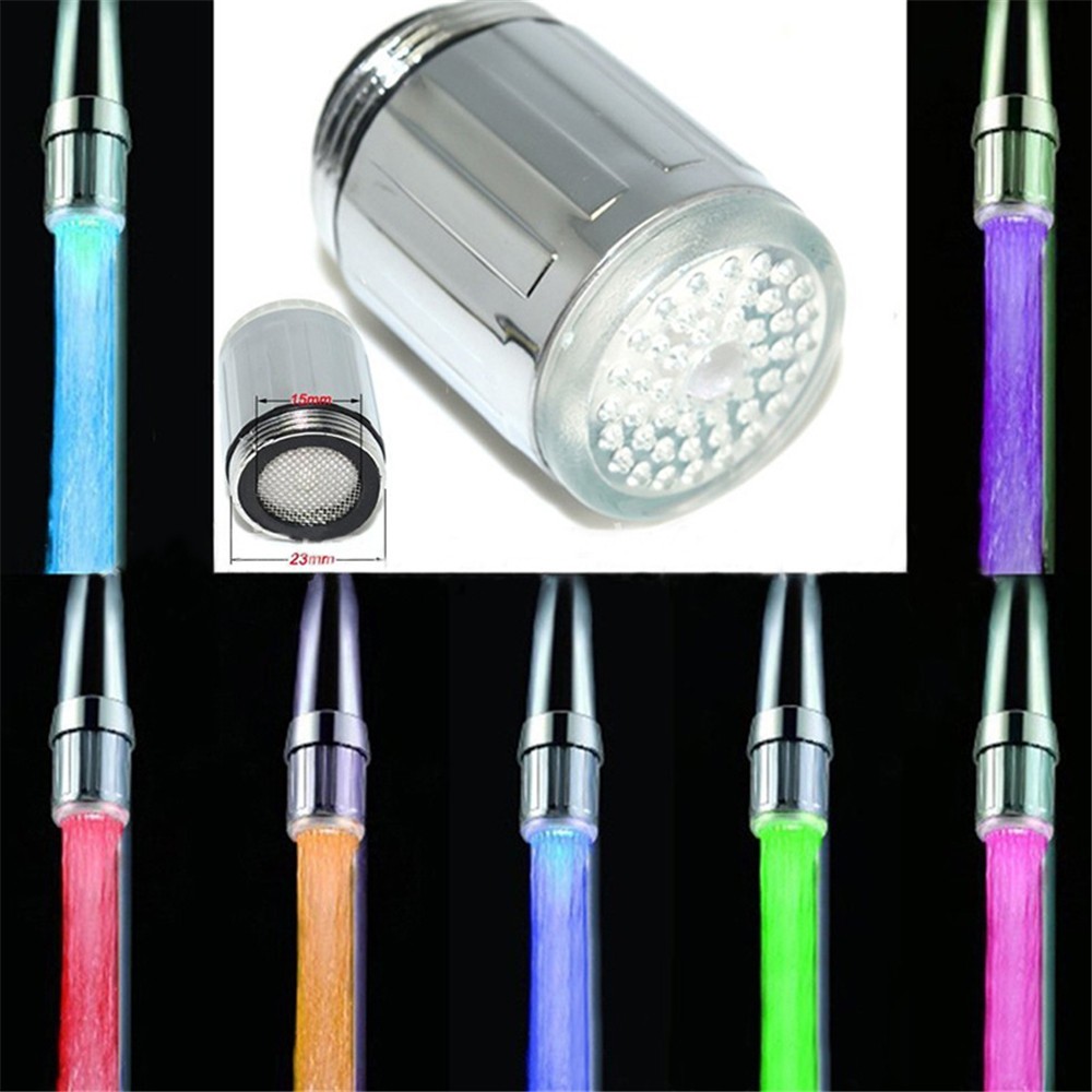 7 Color RGB Colorful LED Light Water Glow Faucet Tap Head Home Bathroom Decoration Water Tap