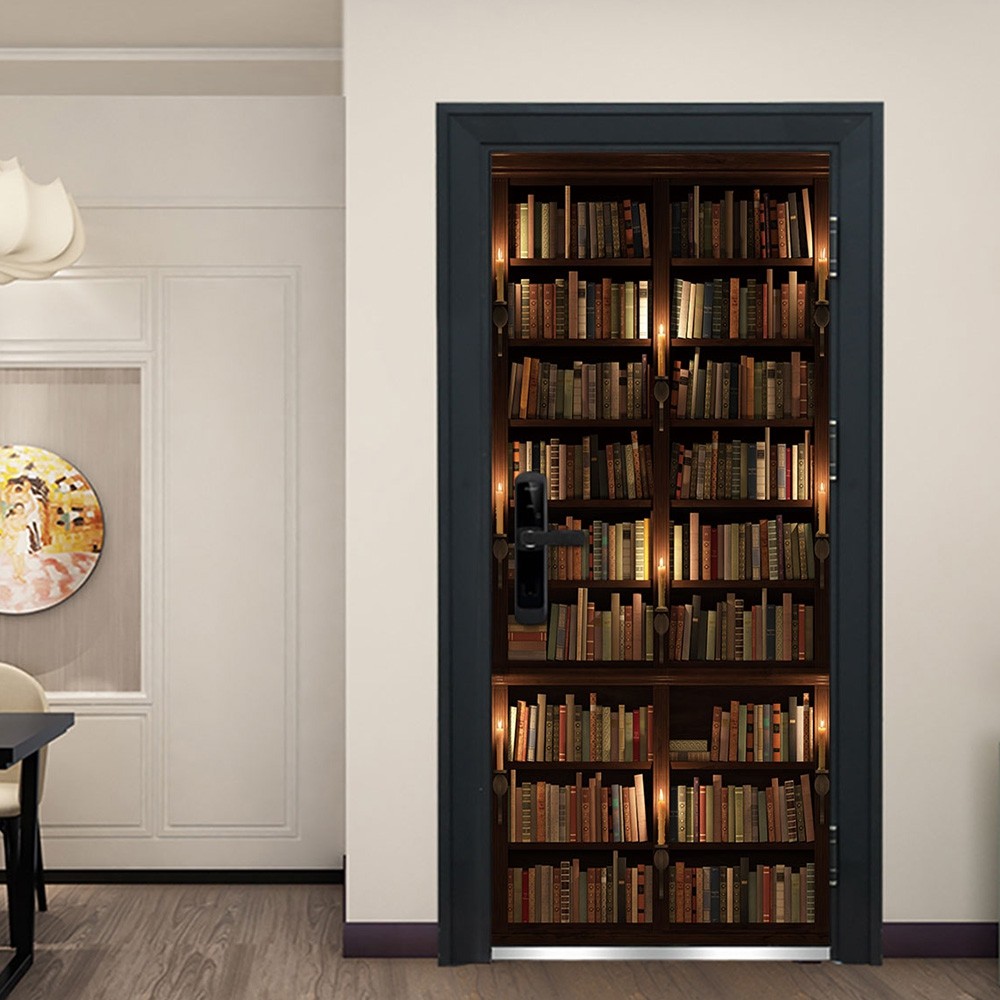 DZMT061 Book Marine Creative 3d Stereo Door Wall Sticker 2pcs