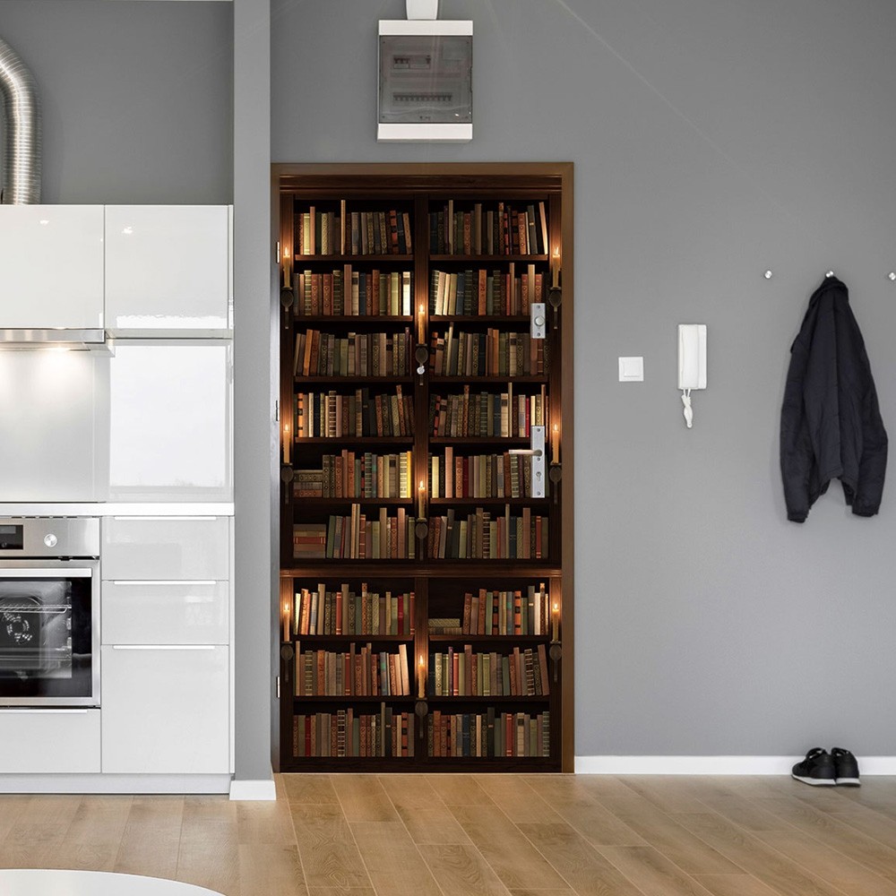 DZMT061 Book Marine Creative 3d Stereo Door Wall Sticker 2pcs