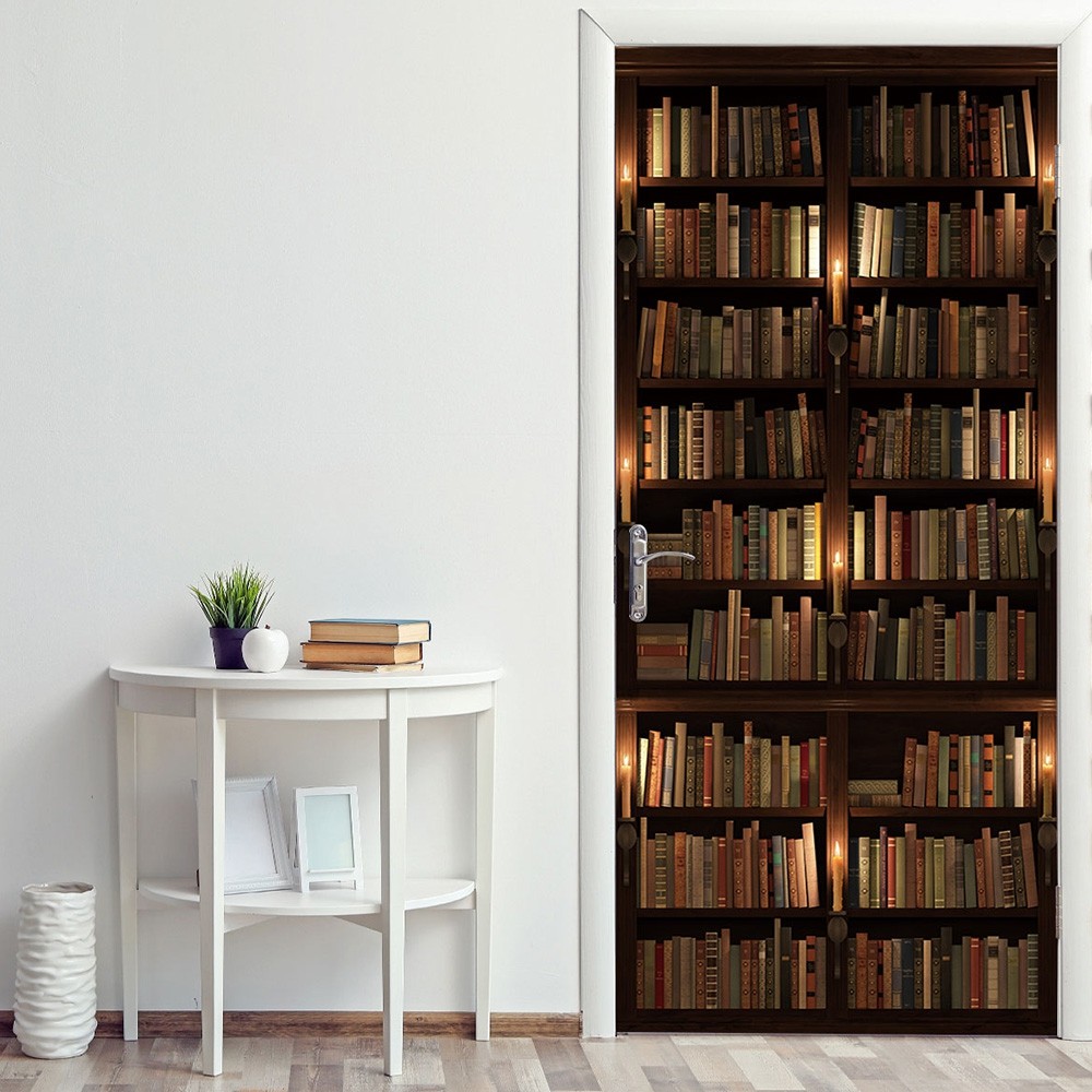 DZMT061 Book Marine Creative 3d Stereo Door Wall Sticker 2pcs