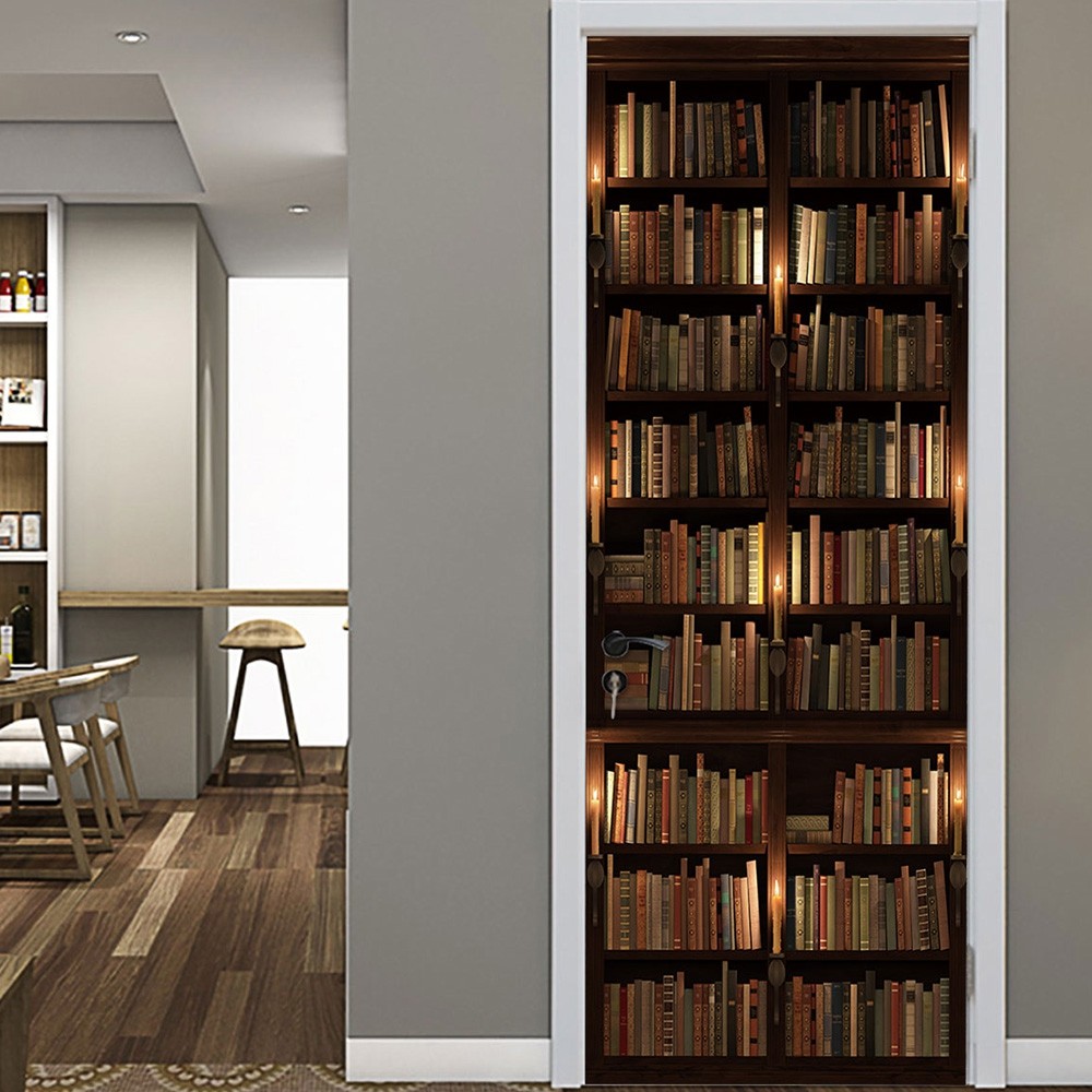 DZMT061 Book Marine Creative 3d Stereo Door Wall Sticker 2pcs