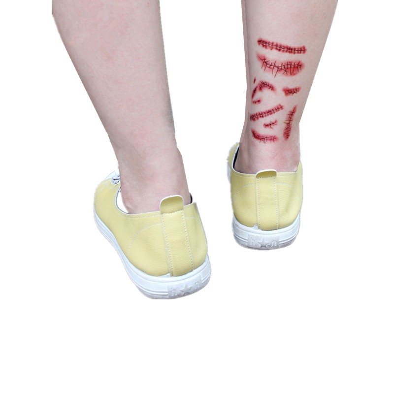 Halloween Horror Wound Realistic Pattern Trace Tattoo Sticker