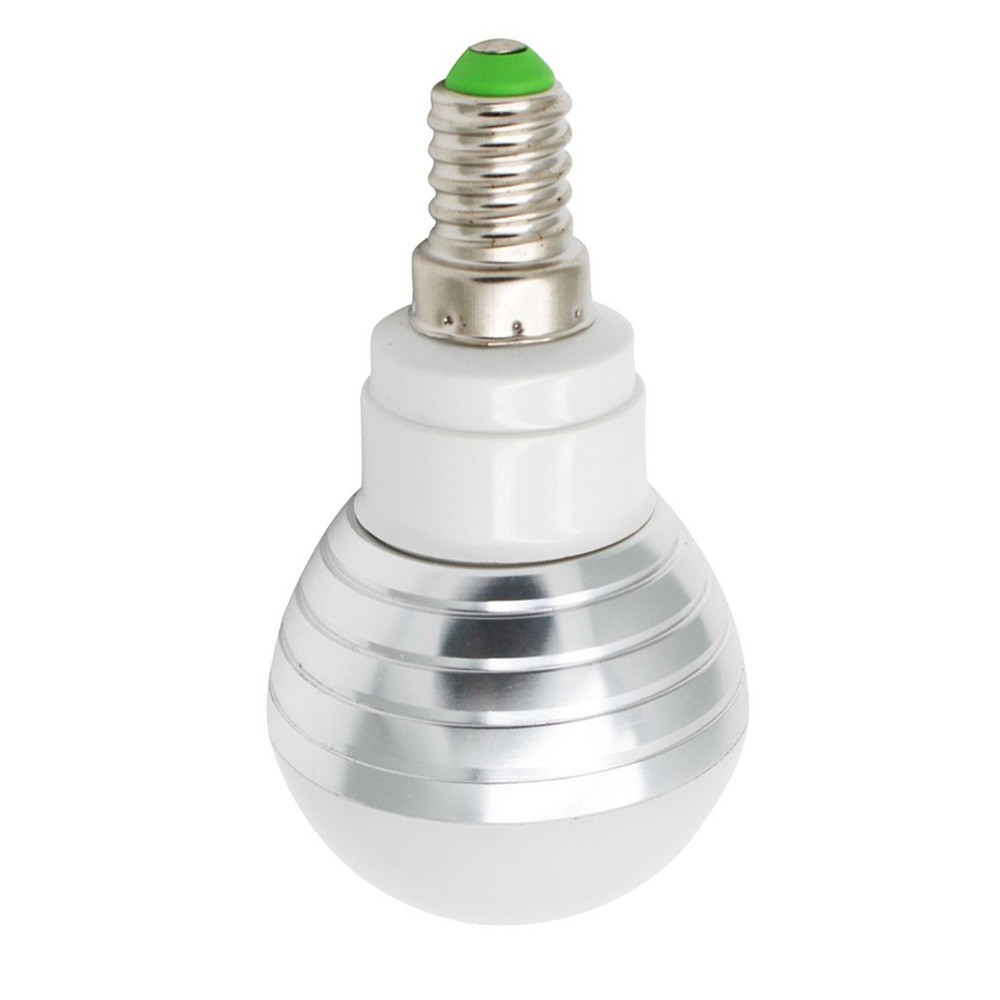 E14 3W RGB LED Ball Bulb with Remote Control 16 Color Change AC85-265V