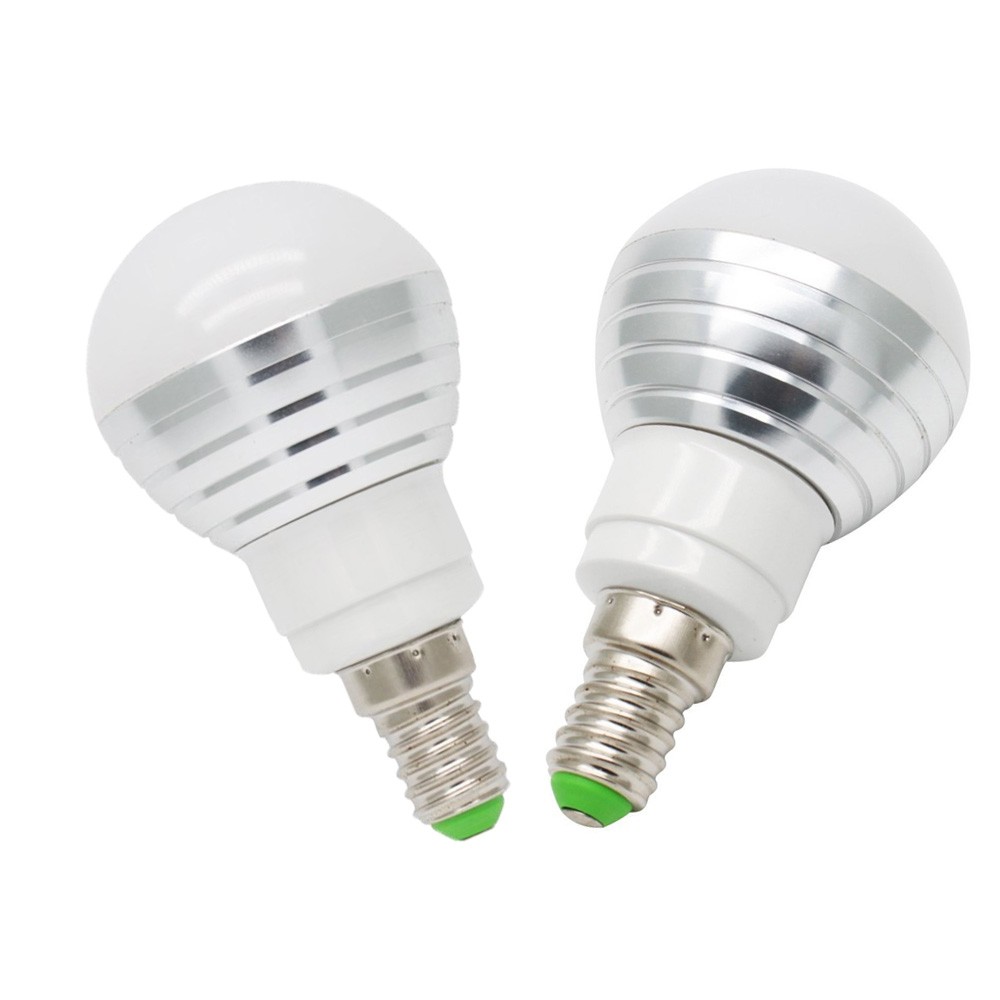E14 3W RGB LED Ball Bulb with Remote Control 16 Color Change AC85-265V