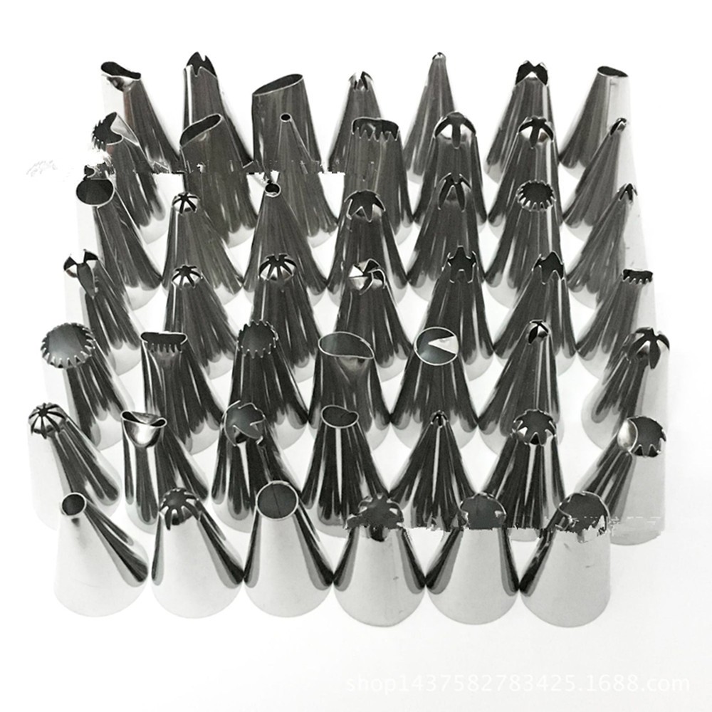 Stainless Steel Decorating Mouth DIY Cream Baking Tool 48pcs