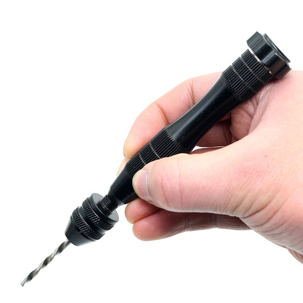 Hand Drill Manual Punch Tool Woodworking Bodhi Walnut DIY Reamer 11PCS