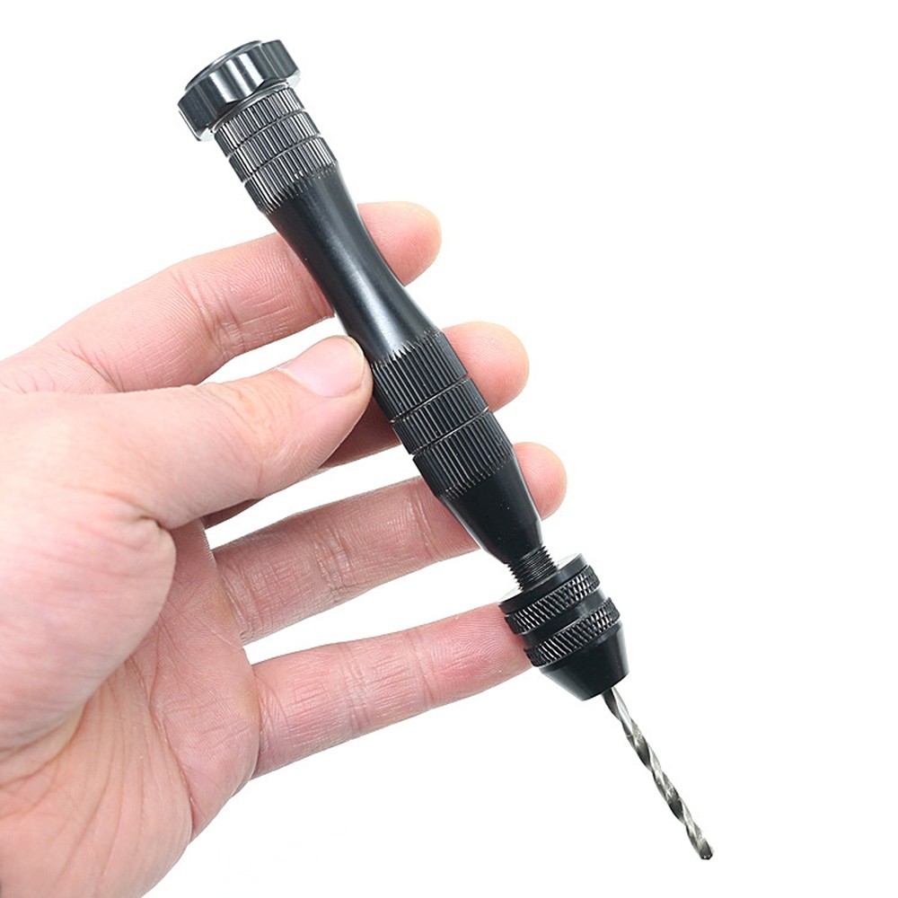 Hand Drill Manual Punch Tool Woodworking Bodhi Walnut DIY Reamer 11PCS