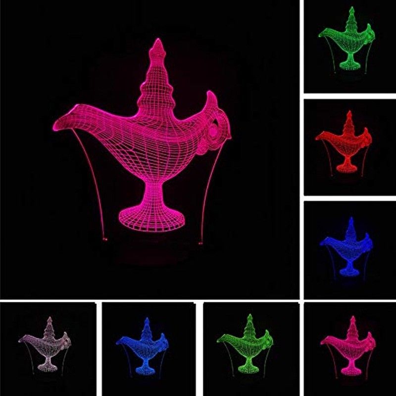 BRELONG LD - 01 3D Night Light Atmosphere Table Lamp for Bedroom Living Room Cafe Bar Kids Gifts