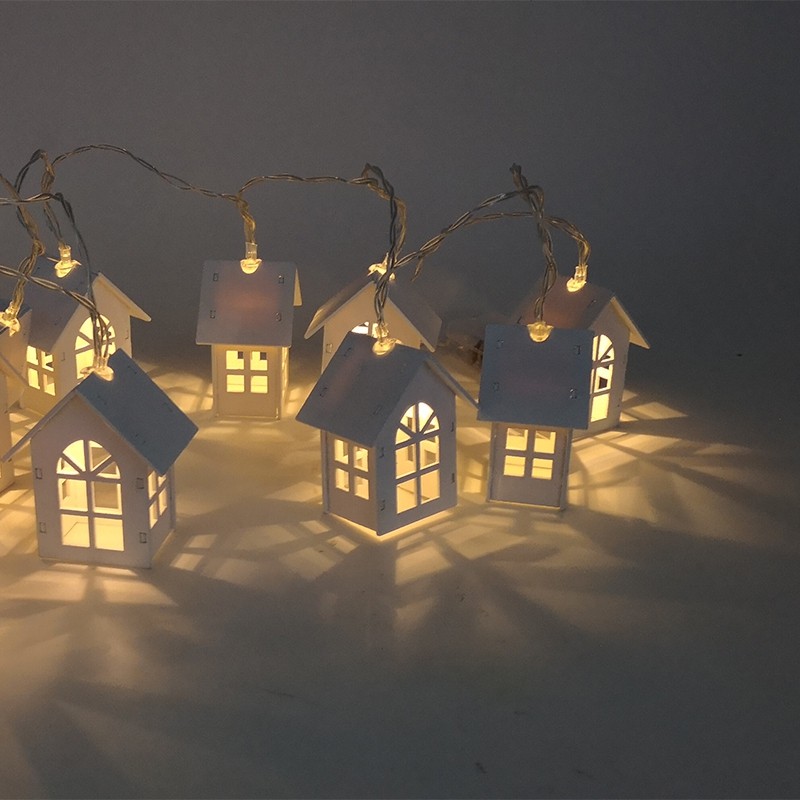 10PCS LED Christmas Tree House Style Fairy Lights Led String Wedding Decoration