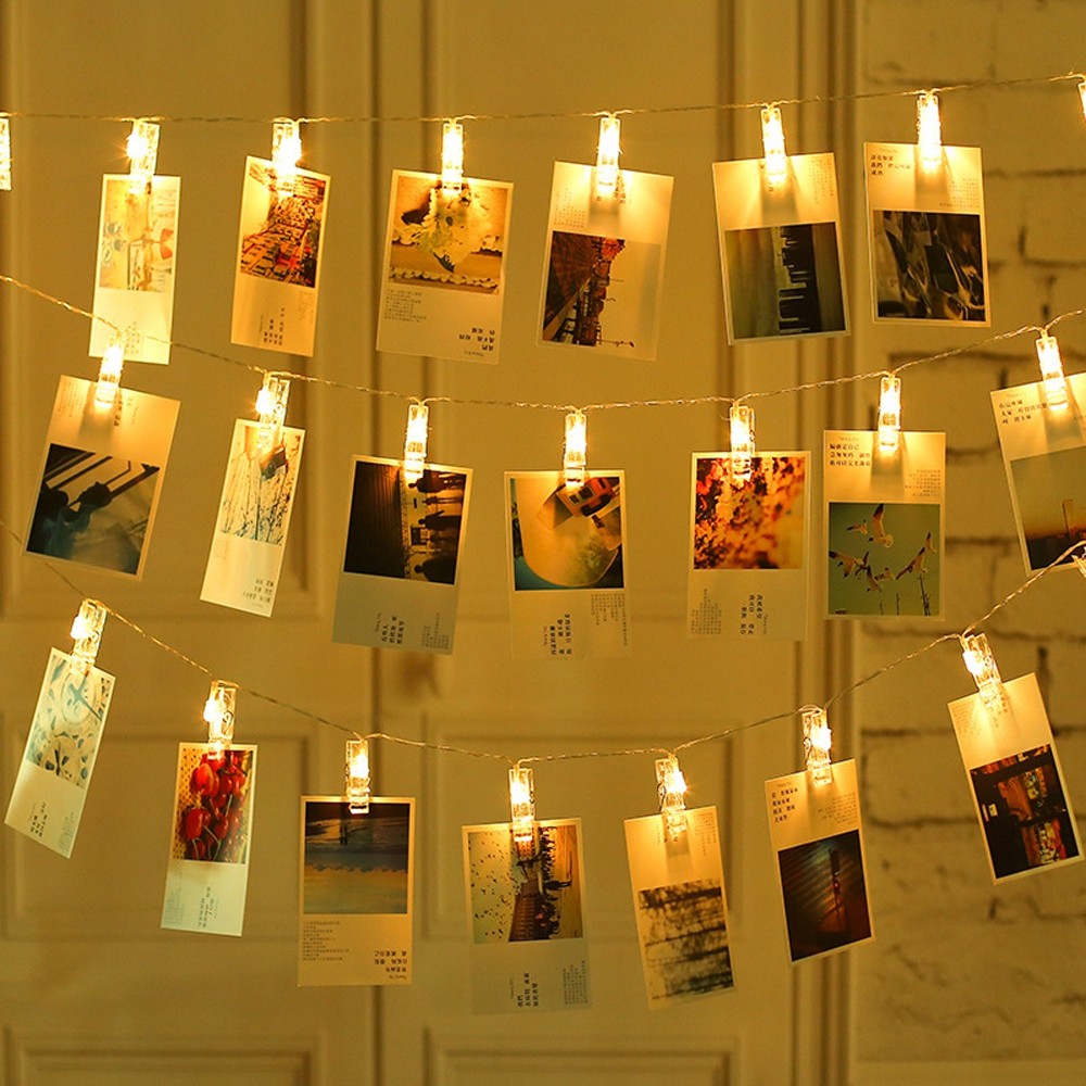 ZDM 2-4M  LED Photo Clip String Lights Battery Powered Fairy Twinkle Lights