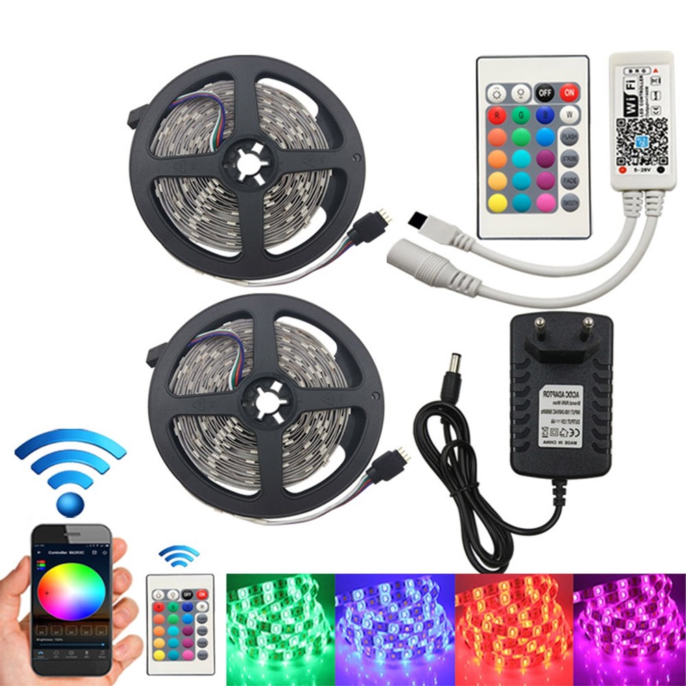 KWB 2 x 5M LED Strip Light RGB with WIFI Controller and 3A LED Power Supply