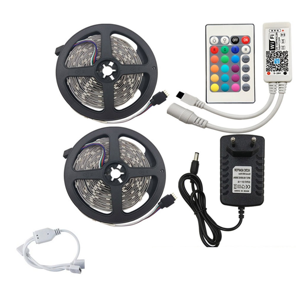 KWB 2 x 5M LED Strip Light RGB with WIFI Controller and 3A LED Power Supply