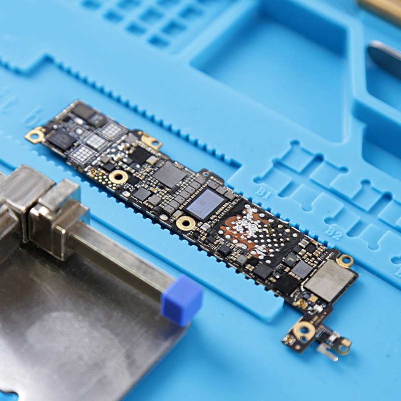 BEST S - 160C Anti-Static Silicone Pad Mobile Phone Repair Magnetic Pad with Motherboard Groove