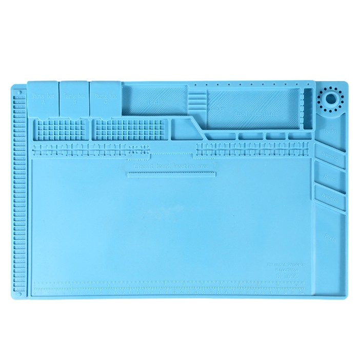 BEST S - 160C Anti-Static Silicone Pad Mobile Phone Repair Magnetic Pad with Motherboard Groove