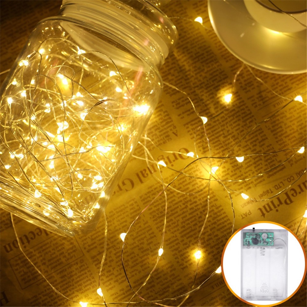 Fairy Lights Battery Operated Waterproof 100 LED 32.8ft String Copper Wire