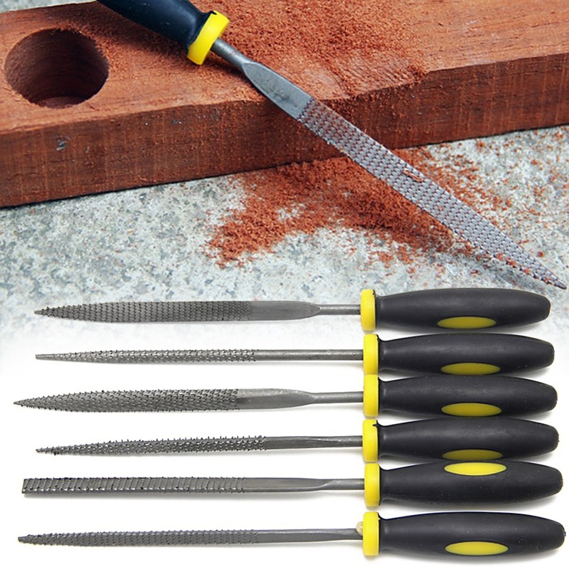Mini Metal Filing Rasp Needle File Wood Tools 6PCS