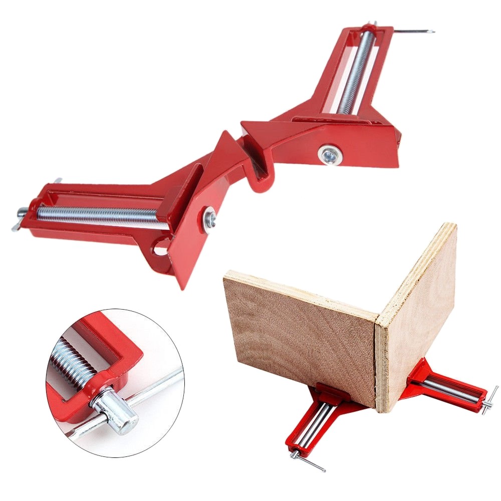 90 Degree 100mm Right Angle Clamp Photo Frame Glass DIY Woodworking Bracket 4pcs