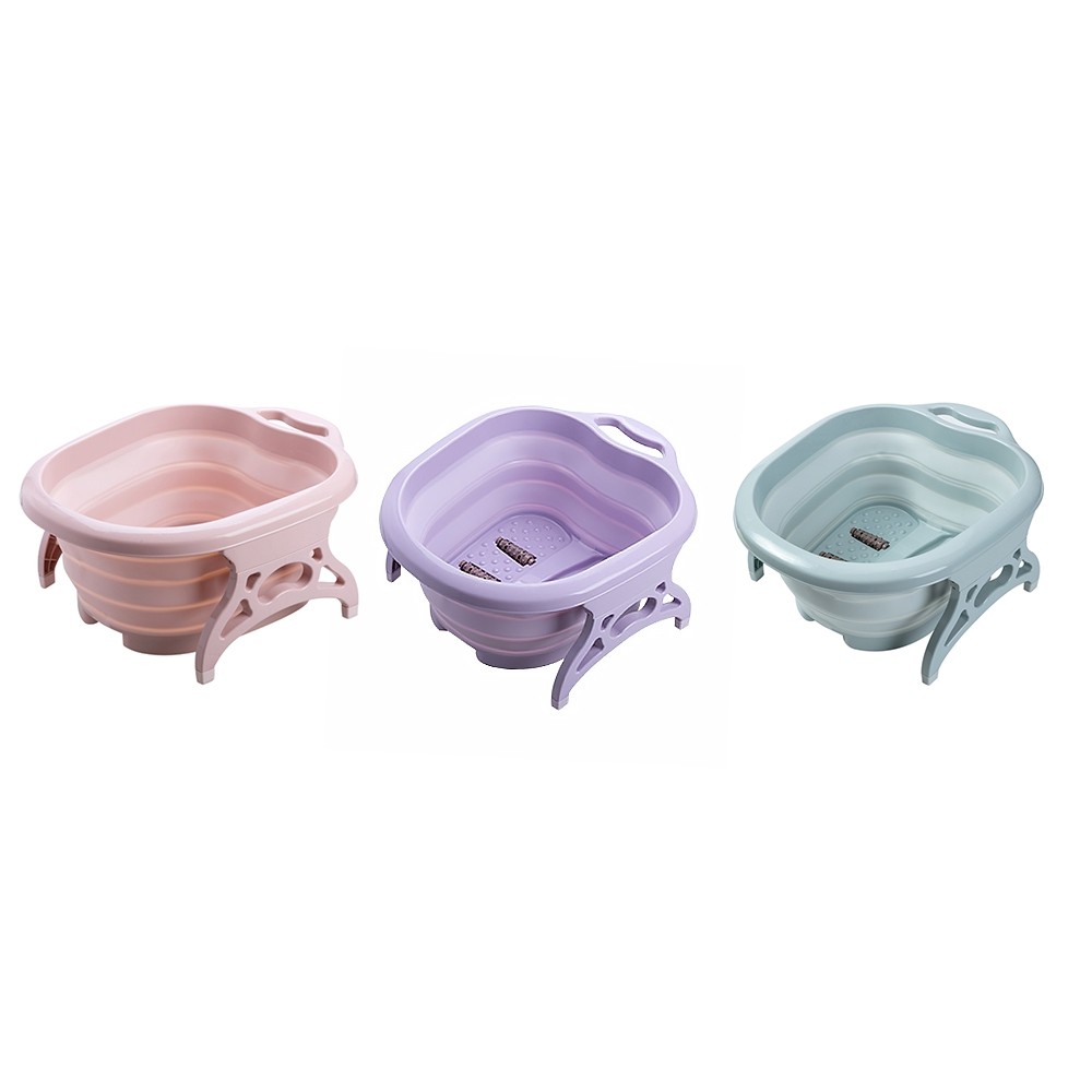Foldable Foot Tub Massaging Rollers Portable Feet Bath Tool