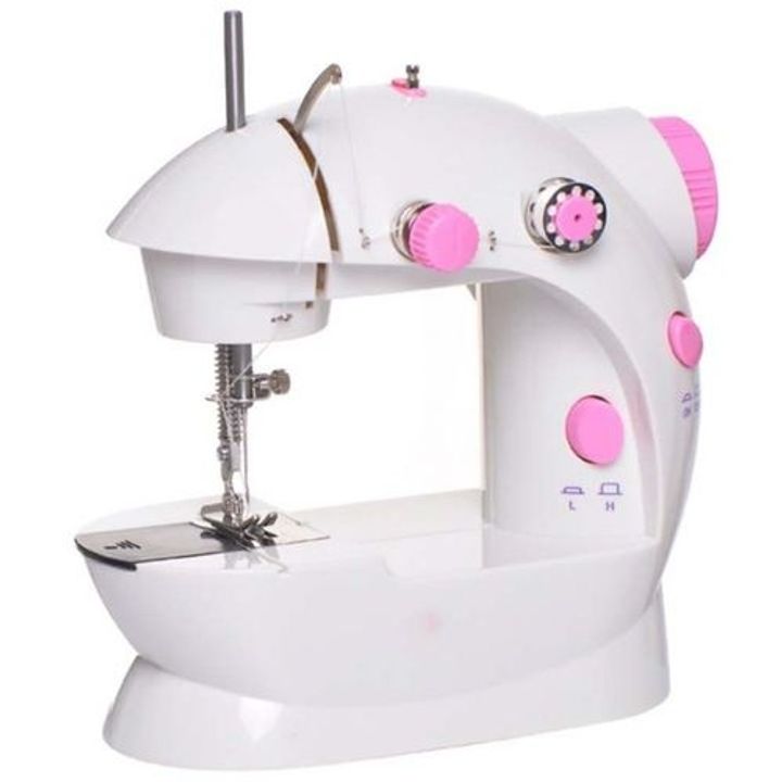 Multifunction Electric Mini Sewing Machine - White And Pink pink and white white