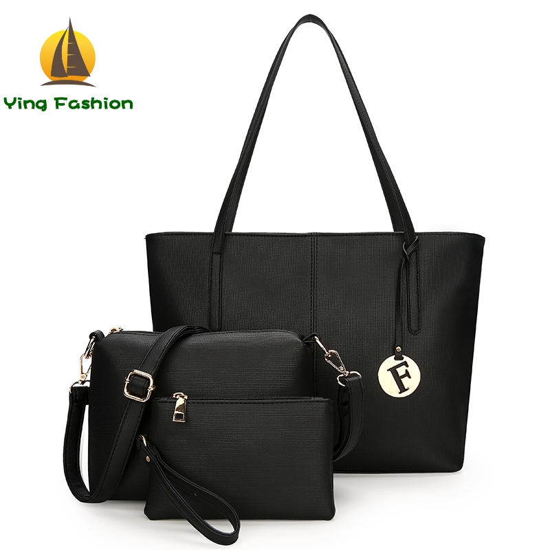 Ying 3PCS/Set Hangbags for Women PU Leather Large Capacity Fashion Charm Luxury Handbag Women HB0045