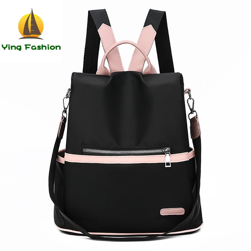 YING FASHION 1PC Set Anti-theft Backpack Waterproof Oxford Travel Bags for Women Girls DS8413