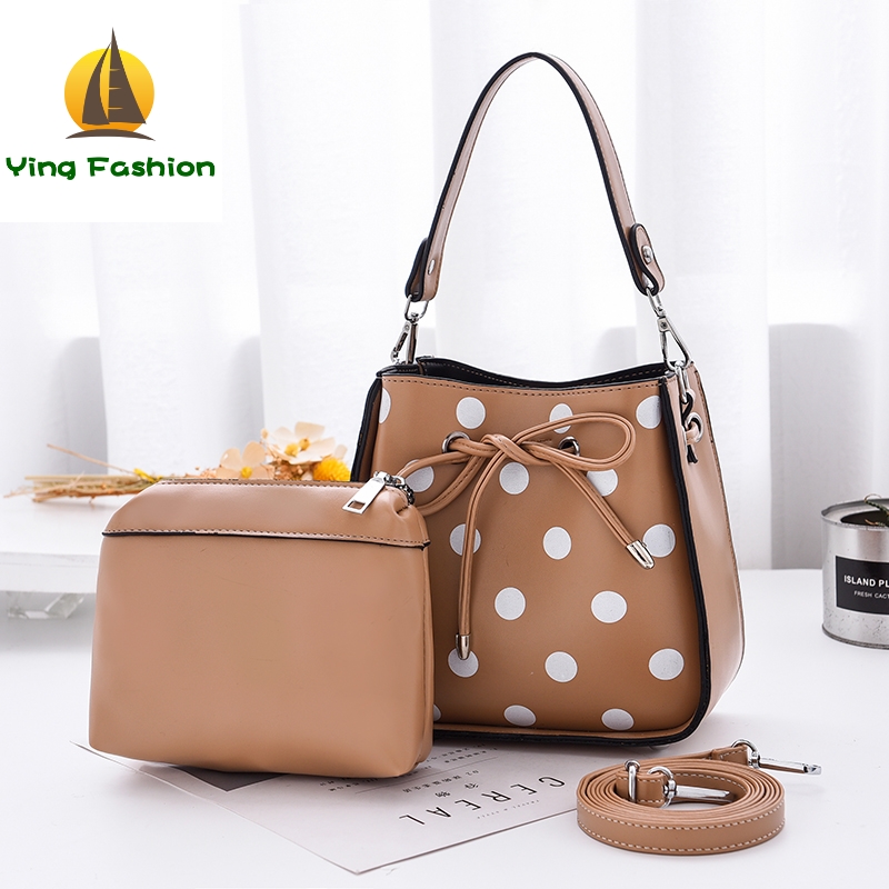 YING FASHION Women Handbag Set 2PCS Inside New Vintage Casual Tote Top Handle Bags HB8439