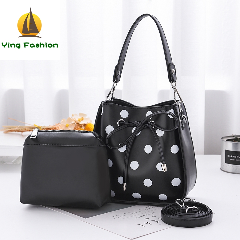 YING FASHION Women Handbag Set 2PCS Inside New Vintage Casual Tote Top Handle Bags HB8439