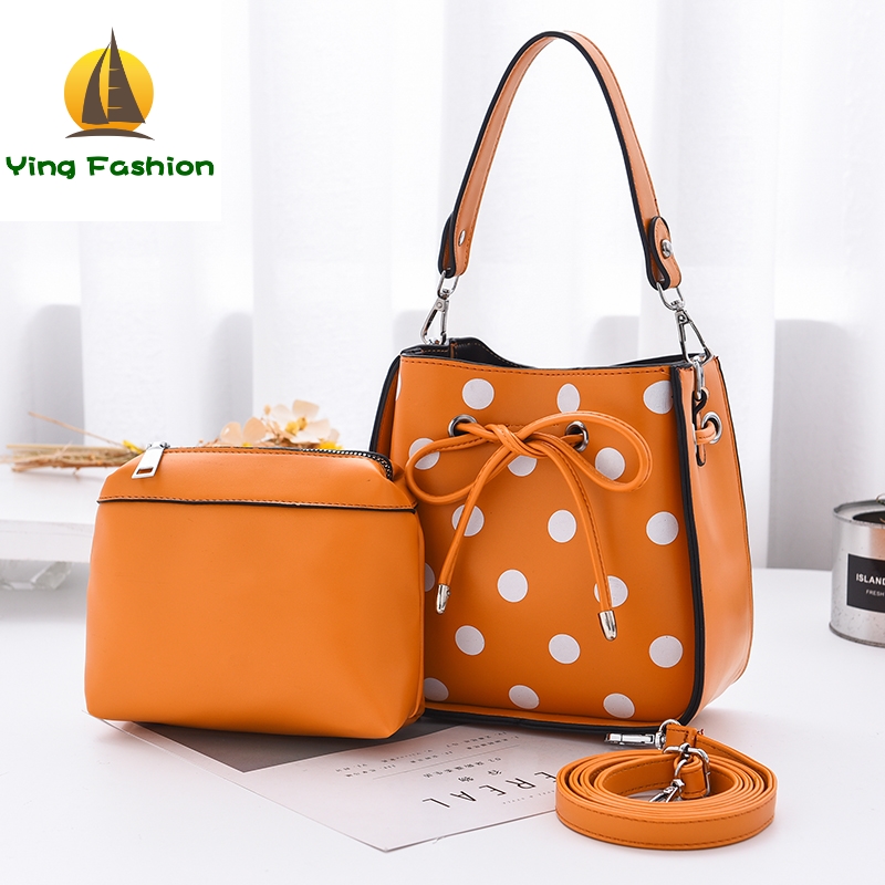 YING FASHION Women Handbag Set 2PCS Inside New Vintage Casual Tote Top Handle Bags HB8439