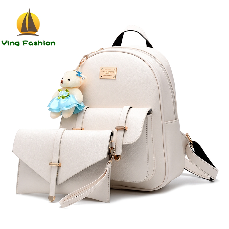 Ying Fashion 2PCS Set Women Backpack Casual Bookpack DS8996