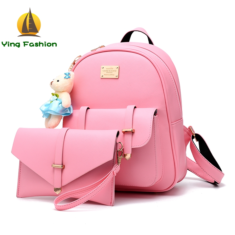 Ying Fashion 2PCS Set Women Backpack Casual Bookpack DS8996