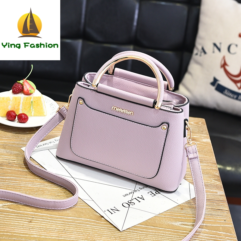 YING FASHION High Quality PU Leather Zipper Handbag Women Famouse Popular with Store Gift HB8628