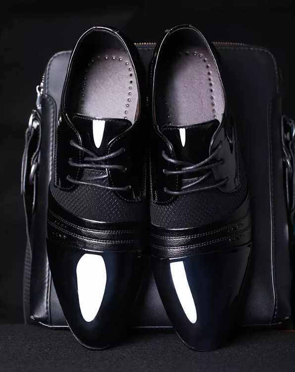Men Leather Shoes Oxford PU Leather Dress Shoes Business Flat Formal Shoes Breathable Wedding Shoes