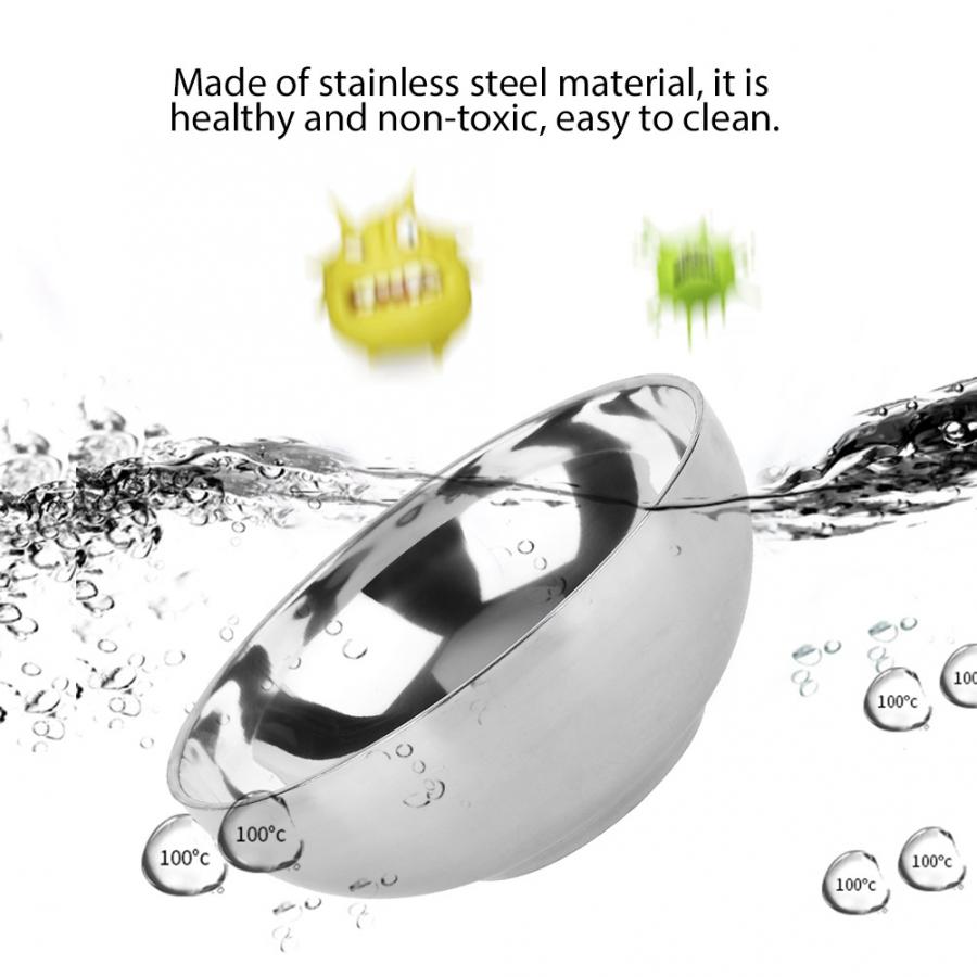 Food Grade Bowl Anti-Rust Stainless Steel Classic Edge Resistant Safe Kids Bowl BPA Free