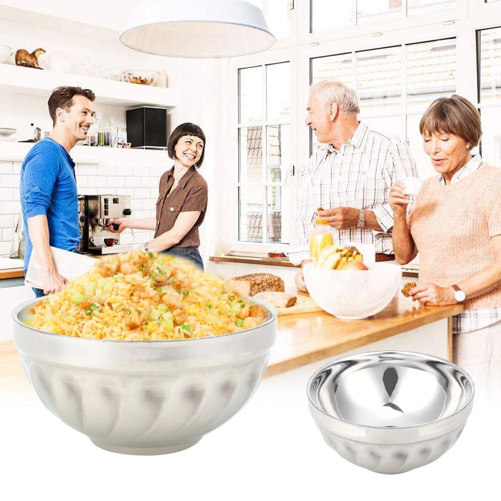 Food Grade Bowl Anti-Rust Stainless Steel Classic Edge Resistant Safe Kids Bowl BPA Free