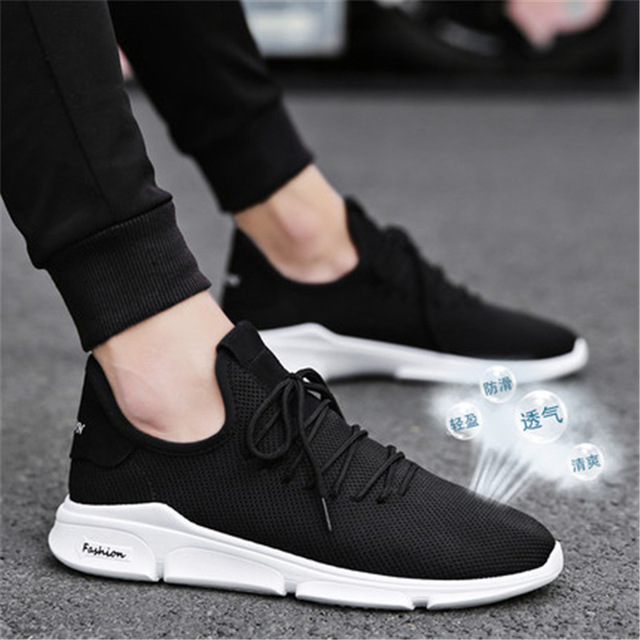 Men Fashion Sport Shoes Lightweight Breathable Footwear Loafers Slip on Men Sneakers